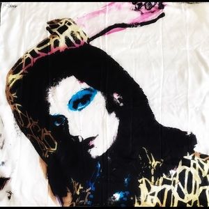 DVF Andy Warhol silk scarf 34-34in